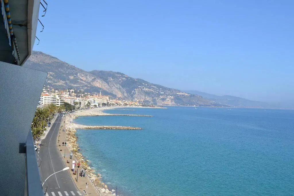 Apartment Menton Front Bord De Mer Cote D'Azur Florentina Sea View French Riviera Proche Monaco Montecarlo Superb Studio