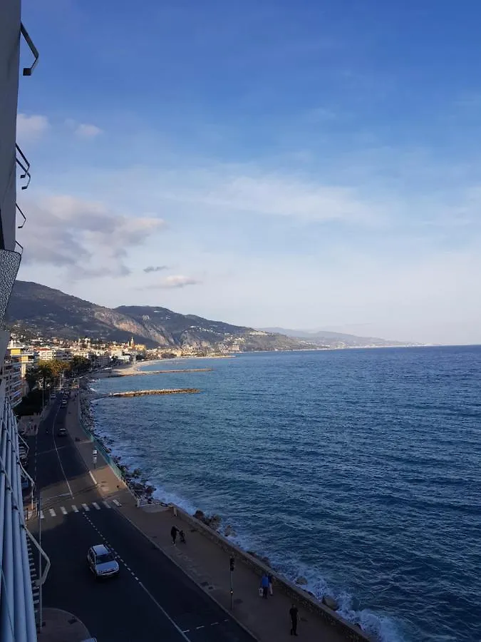 Menton Front Bord De Mer Cote D'Azur Florentina Sea View French Riviera Proche Monaco Montecarlo Superb Studio 0*,  France